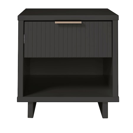 Manhattan Comfort Granville Nightstand 1.0 in Dark Grey NS-5005